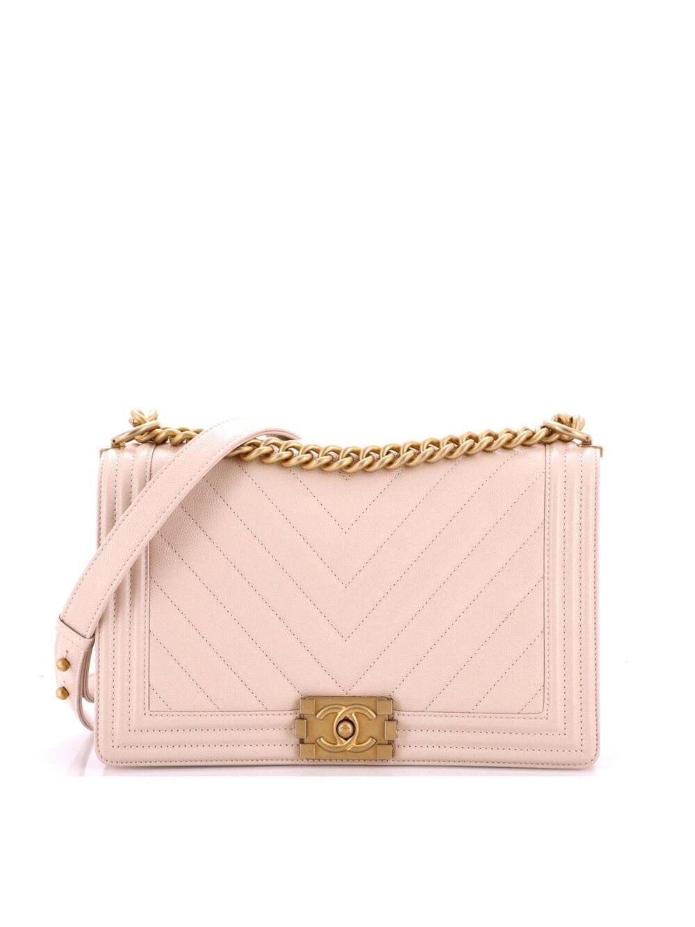 Chanel Boy Flap Bag Chevron Caviar New #323615C42B